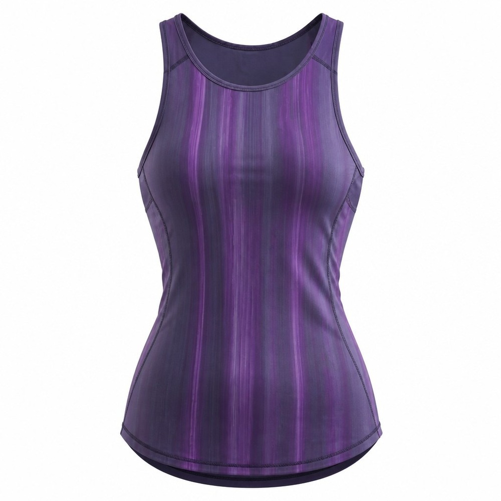 Lululemon Sculpt Tank Top Women Size‎ 2/4 Purple Tie Dye Mesh Back Activewear